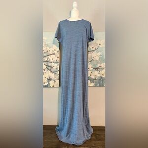 LuLaRoe Maxi Dress In Blue T-Shirt Type feel